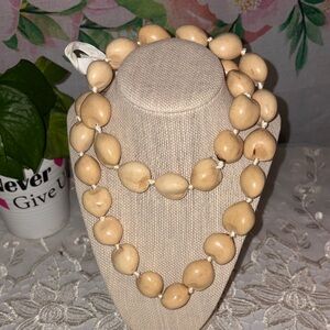 Elegant Wooden Bead Necklace